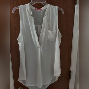 White sheer dress shirt. Size L